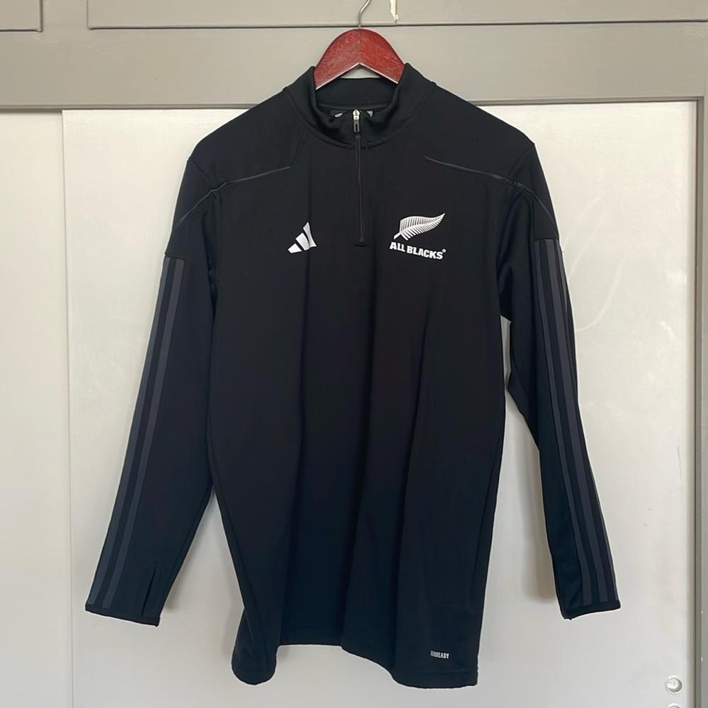 Adidas New Zealand All Black Quarter Zip Sweater